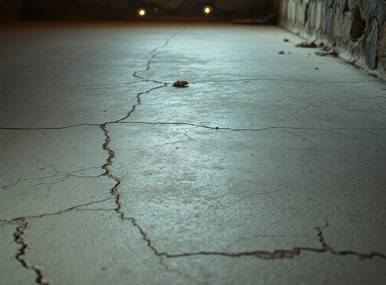 a crack in the floor