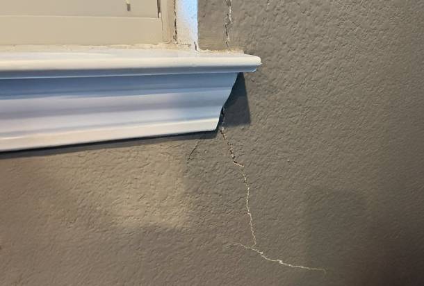 a crack in a wall