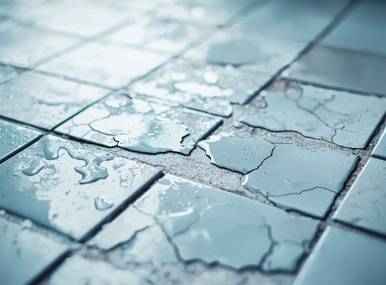a close-up of a tile floor