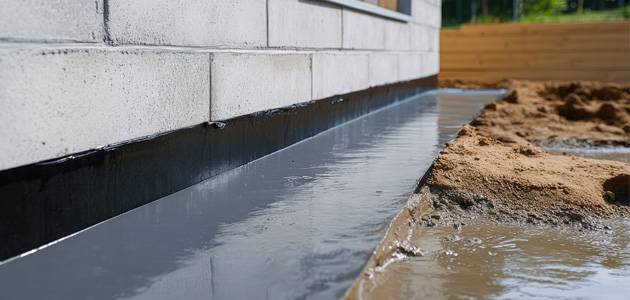 water pouring a foundation into a building